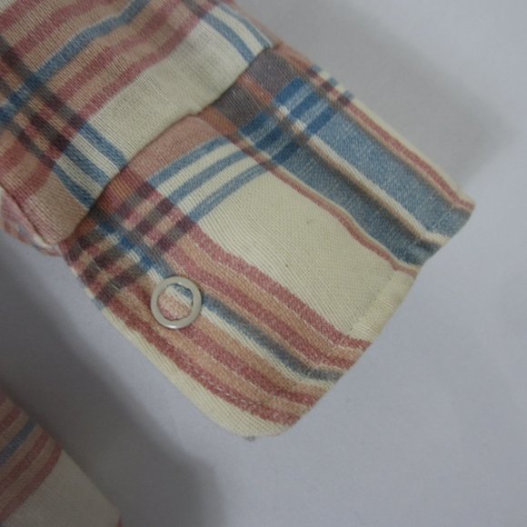 VTG 1960s Rob Roy Shirt Boys L Mens XS Multicolor Plaid Front Snap Western Shirt - Picture 7 of 7